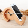 2016 New Products Multi-functional Natural Wood Clock with Phone Holder/Stand